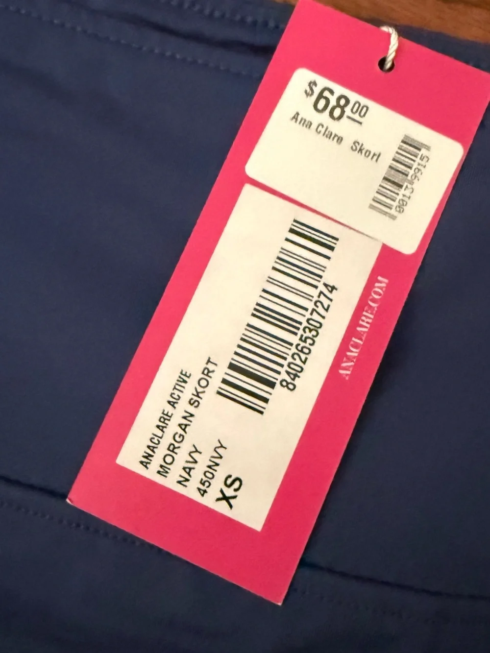Ana Clare navy Morgan Skort with White Trim NEW